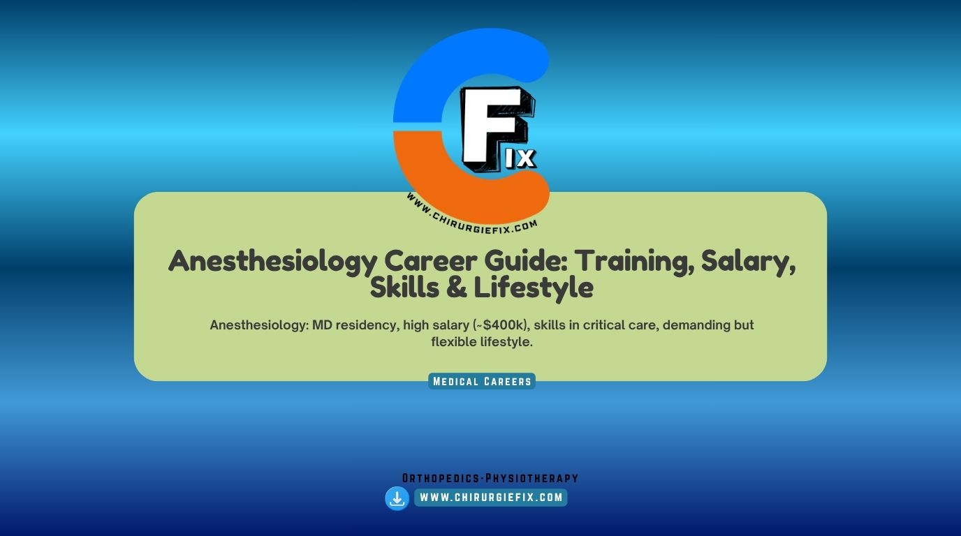 anesthesiology career