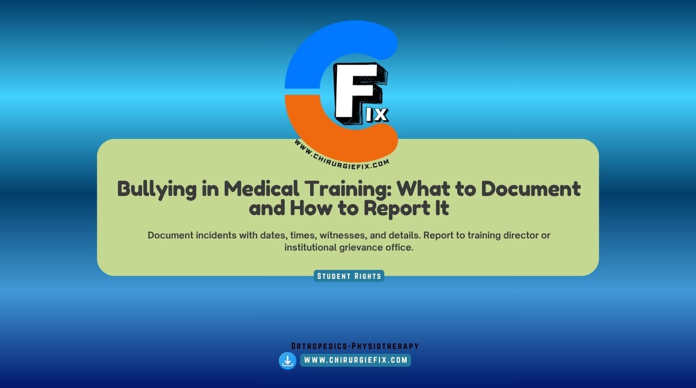 bullying in medical training