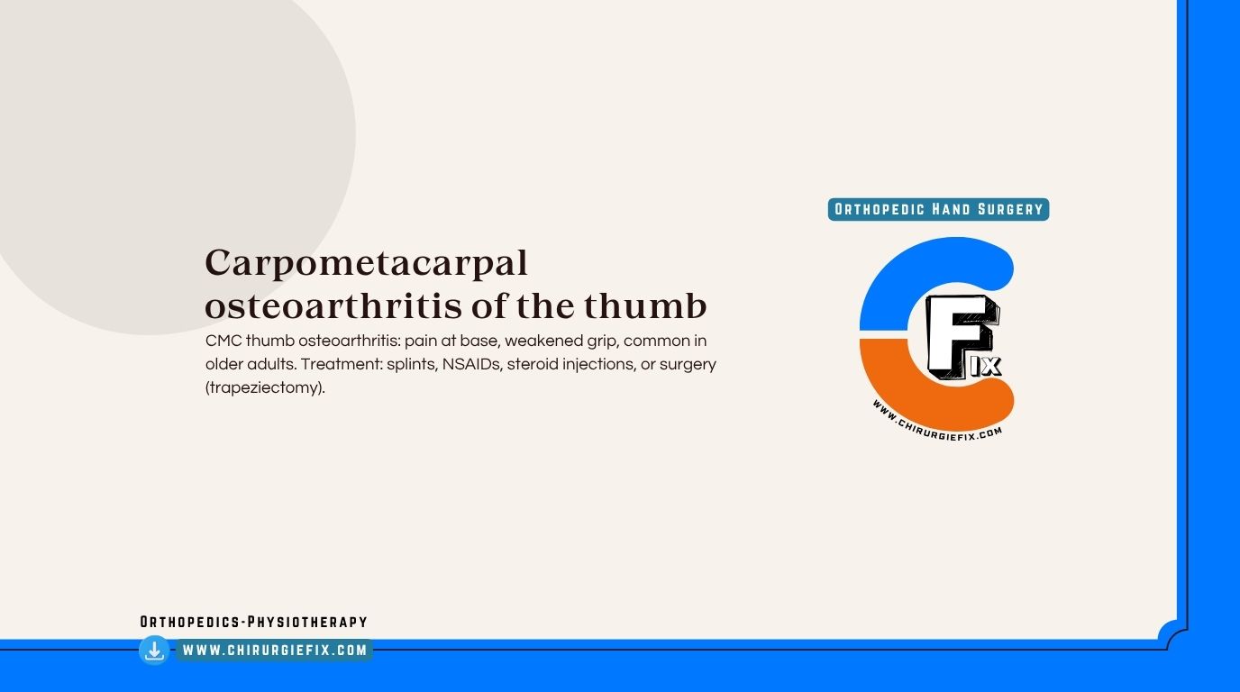 Trapeziometacarpal Osteoarthritis