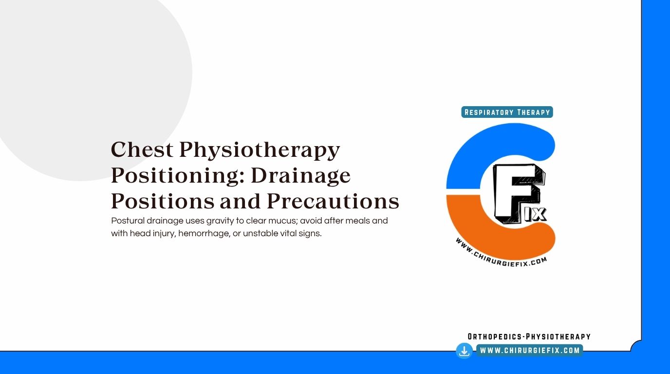 chest physiotherapy positioning
