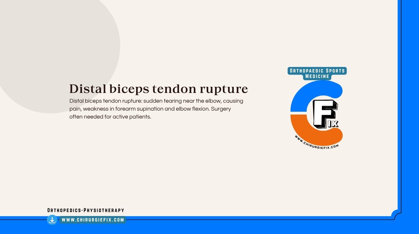 Distal Biceps Tendon Tear