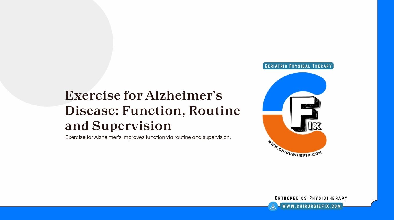 exercise for Alzheimer's disease