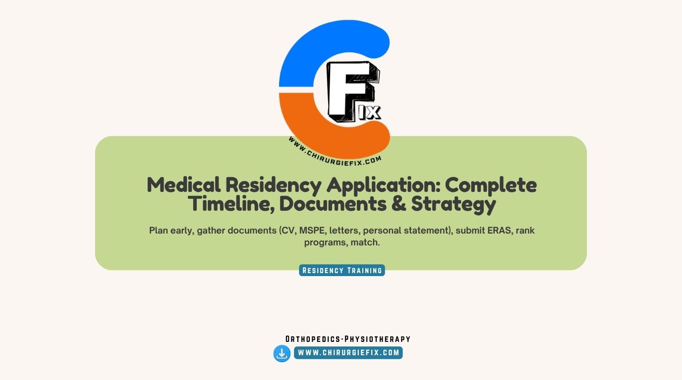 medical residency application