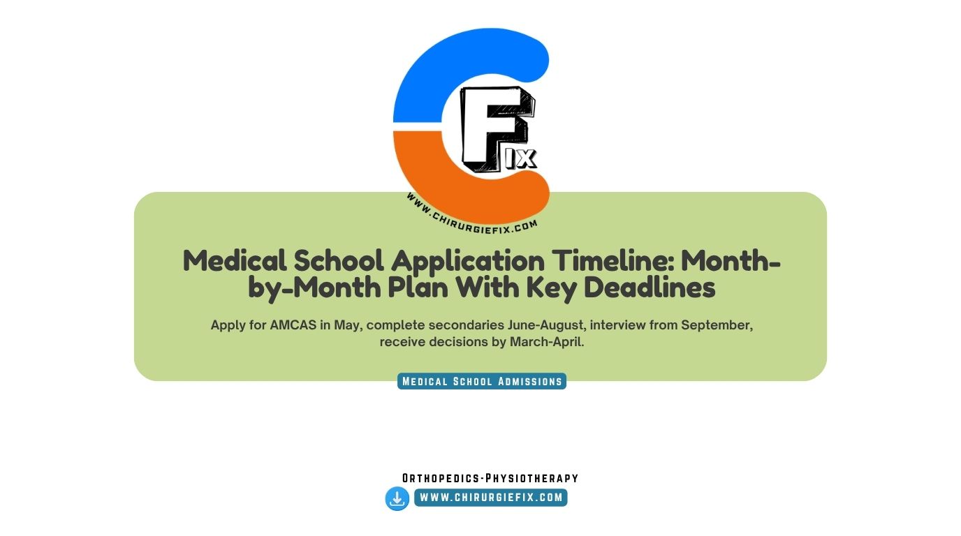 medical school application timeline