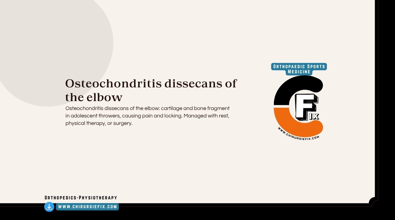 Elbow Osteochondritis Dissecans