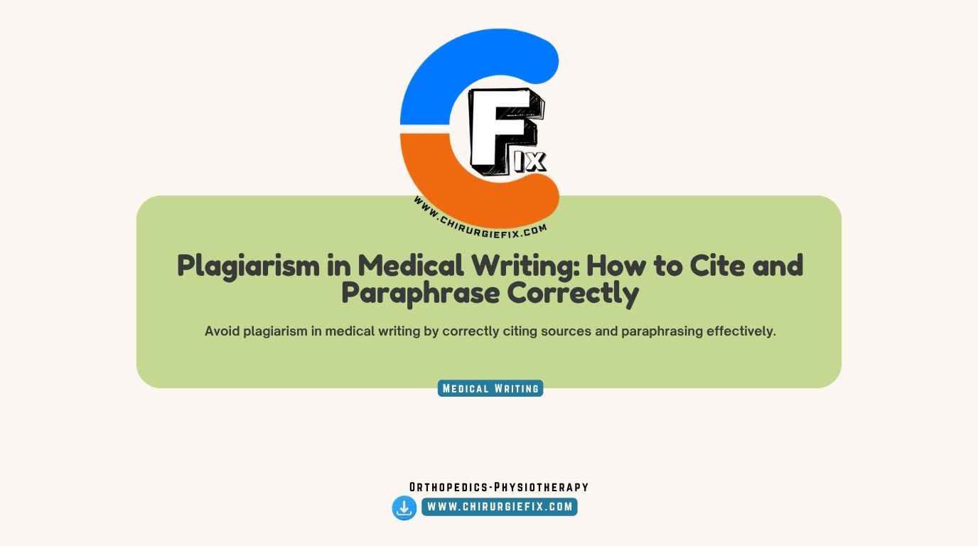 plagiarism medical writing
