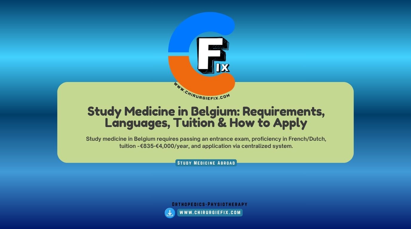 study medicine in Belgium