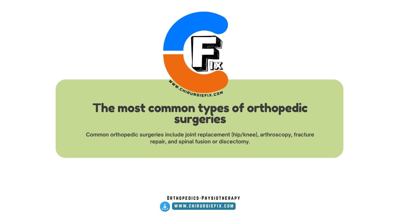 The most common types of orthopedic surgeries